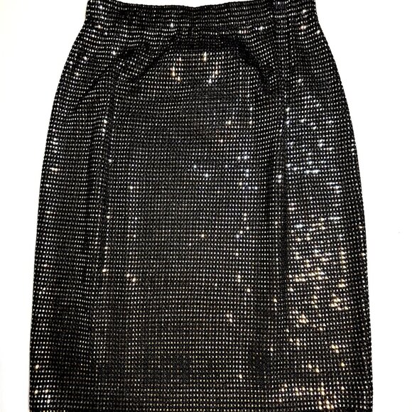 NWT St. John Evening 4-Piece Black Sequin Suit– Jacket, Pants, Skirt, Insert - Picture 3 of 9